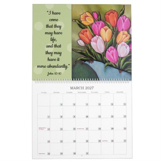 "From Glory to Glory" 2026 Scripture Calendar カレンダー (3月 2027)