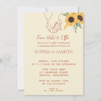 From ‘Hello’ to ‘I Do’ Rehearsal Dinner Invitation 招待状