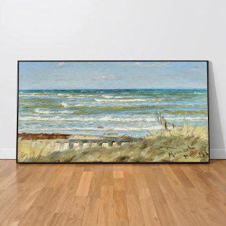 From Hornbæk beach, PS Kroyer ポスター