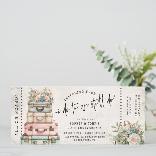 From I Do to Still Do Wedding Anniversary Ticket 招待状 (スタンド正面)