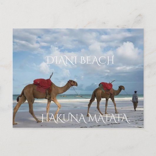 “From Kenya’s Coast with Love – Diani Beach” ポストカード (正面)