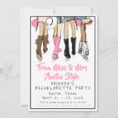 From Miss to Mrs — Austin Style Bachelorette Party 招待状 (正面)