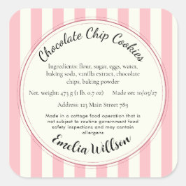 From my small kitchen Cottage Law Cookie Label スクエアシール