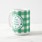 From NAME Kitchen with Love Irish Green Check  コーヒーマグカップ (正面左)