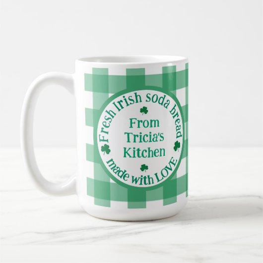 From NAME Kitchen with Love Irish Green Check  コーヒーマグカップ (左)