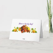 From our Family to Yours, Thanksgiving カード (裏面)