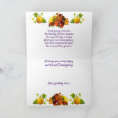 From our Family to Yours, Thanksgiving カード (内部)