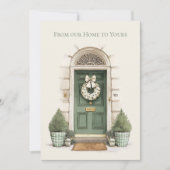 From Our Home to Yours Green Holiday Christmas シーズンカード (正面)