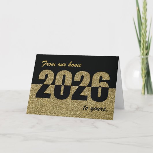 From Our Home to Yours Happy New Year 2026 Gold シーズンカード (正面)
