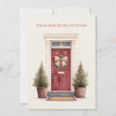 From Our Home to Yours Red Holiday Christmas シーズンカード (正面)