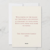 From Our Home to Yours Red Holiday Christmas シーズンカード (裏面)