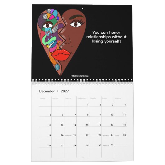 From Pain 2 Painting Calendar 2026 カレンダー (12月 2027)