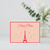 From Paris with Love – レッドレタリング ポストカード (スタンド正面)