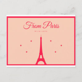 From Paris with Love – レッドレタリング ポストカード