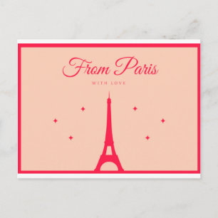 From Paris with Love – レッドレタリング ポストカード