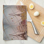 From Paris With Love blue sky colors キッチンタオル (四つ折り)