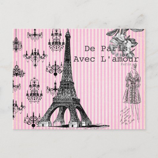 From Paris, With Love Postcard ポストカード (正面)