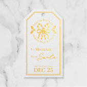 From Santa Candy Cane Foil Gift Tag ギフトタグ (正面)