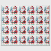 From Santa Claus Add Child's Name Christmas Roll ラッピングペーパー (フラット)