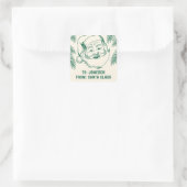 From Santa Claus Doodle Christmas スクエアシール (バッグ)