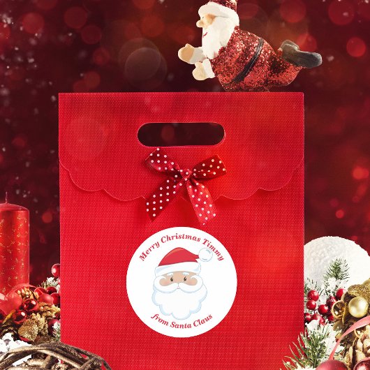 From Santa Cute Customized Kids Christmas Gift ラウンドシール