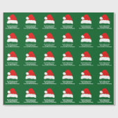 From Santa Green Christmas Gift ラッピングペーパー (フラット)