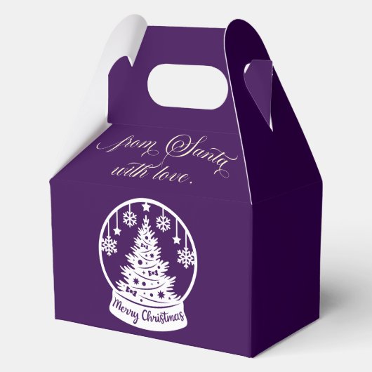 From Santa With Love Snow Globe Christmas Tree フェイバーボックス (正面)