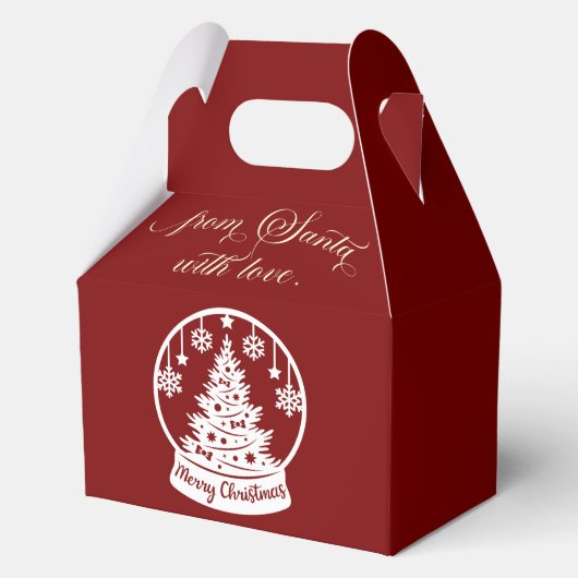 From Santa With Love Snow Globe Christmas Tree フェイバーボックス (正面)
