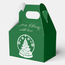 From Santa With Love Snow Globe Christmas Tree フェイバーボックス