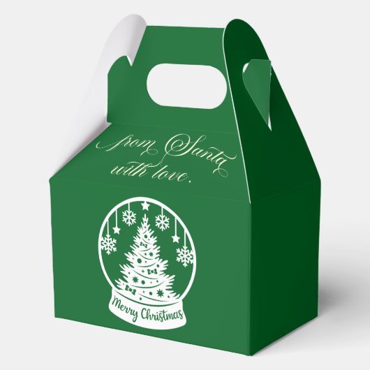 From Santa With Love Snow Globe Christmas Tree フェイバーボックス (正面)