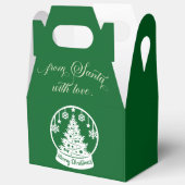 From Santa With Love Snow Globe Christmas Tree フェイバーボックス (見開き)