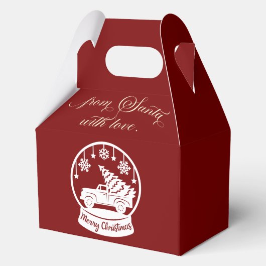 From Santa With Love Snow Globe Christmas Truck フェイバーボックス (正面)