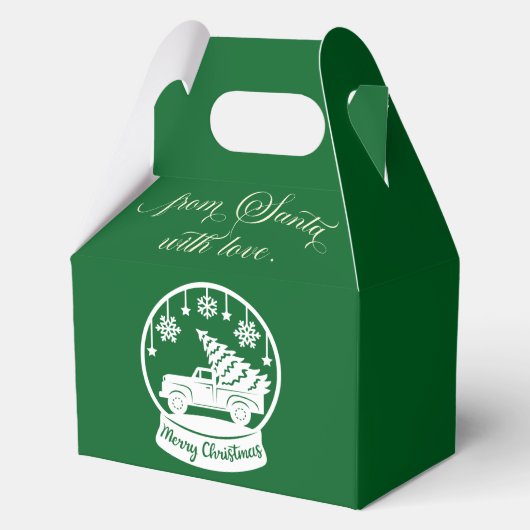 From Santa With Love Snow Globe Christmas Truck フェイバーボックス (正面)