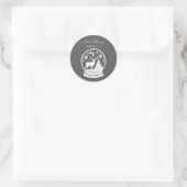 From Santa With Love Snow Globe Deer ラウンドシール (バッグ)