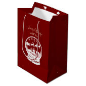 From Santa With Love Snow Globe Santa ミディアムペーパーバッグ (正面アングル)