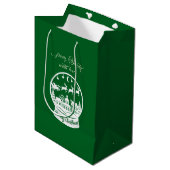 From Santa With Love Snow Globe Santa ミディアムペーパーバッグ (正面アングル)