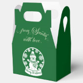 From Santa With Love Snow Globe Snowman フェイバーボックス (見開き)