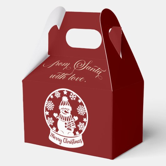 From Santa With Love Snow Globe Snowman フェイバーボックス (正面)