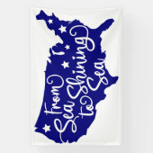 From Sea to Sea – 愛輝く国アメリカの地図と芸術 横断幕 (縦)