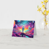 From Space & Beyond Design Birthday カード (黄色い花)