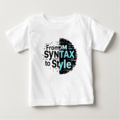 From Tax to Style – Creative Coding Typography. ベビーTシャツ (正面)