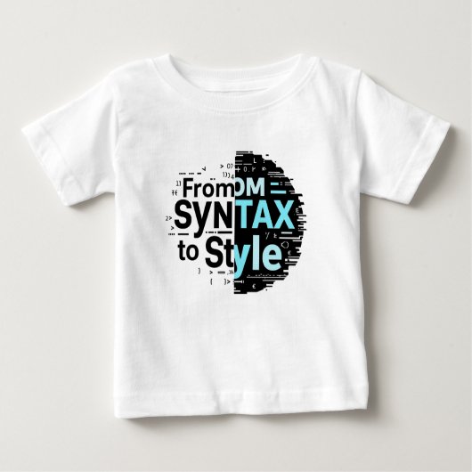 From Tax to Style – Creative Coding Typography. ベビーTシャツ (正面)