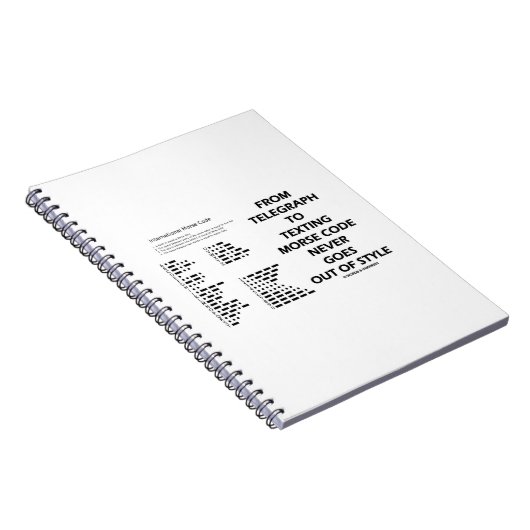From Telegraph Toメールや文字を打つMorse Code Neverスタイル ノートブック (右側)