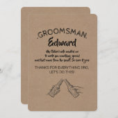 From The ハート- おもしろい Groomsman Proposal 招待状 (正面/裏面)