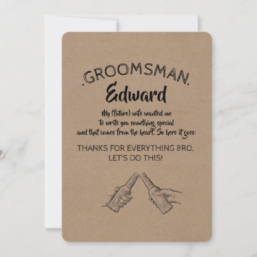 From The ハート- おもしろい Groomsman Proposal 招待状 (正面)