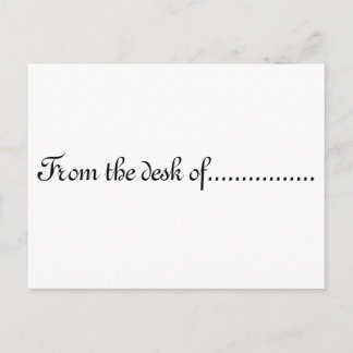 「From the desk of」 – はがき