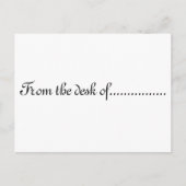 「From the desk of」 – はがき (正面)