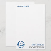 『From The Desk Of』カイロプラクティック文房具 便箋 (正面/裏面)