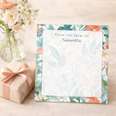 From the Desk Of Custom Floral Stationery ノートパッド