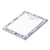 From The Desk of Custom Lavender Flower Field ノートパッド (回転)